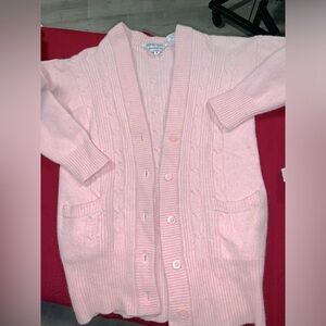 Pink Cable Knit Cardigan